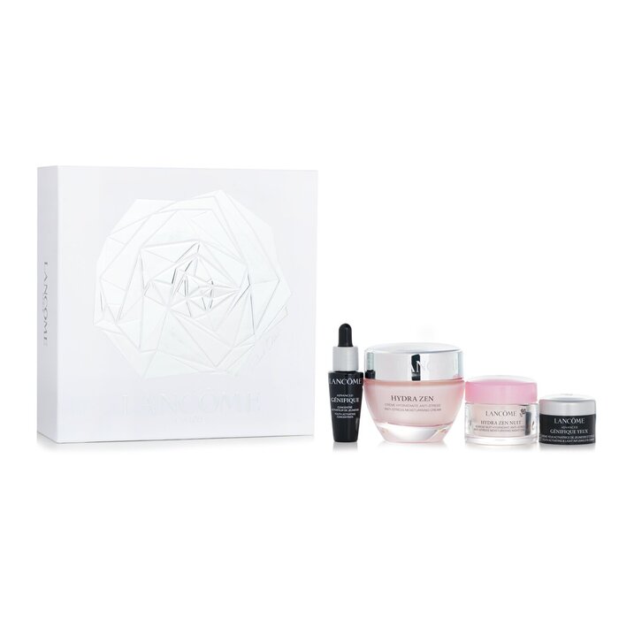 Hydra Zen Skincare Set: Moisturising Cream 50ml + Night Cream 15ml + Genifique Serum 10ml + Genifique Eye Cream 5ml 882521 4pcs