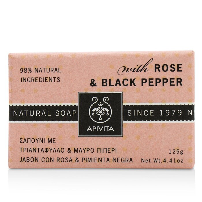 Natural Soap With Rose & Black Pepper 02588 125g/4.41oz