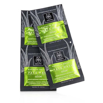 Express Beauty Face Mask with Aloe (Moisturizing & Refreshing) - Unboxed 6x(2x8ml)