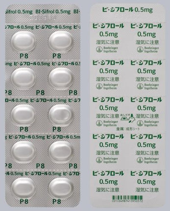 Pramipexole Hydrochloride Parkinson's alone or in combination with levodopa Pramipexole Hydrochloride Hydrate 0.5mg 100 tablets