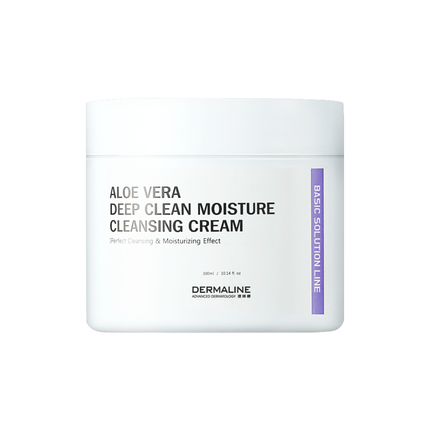 Dermaline Aloevera Deep Clean Moisture Cleasing Cream 300g#tw